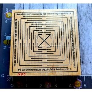 CC Rubber Stamps Birdcage Pullout Design Cutout 1996 Rubber Stamp Wood #C17